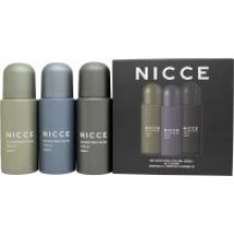 Nicce Deo Body Spray Gift Set 3 x 150ml Original 01 + Fresh 02 + Intense 03