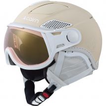 Cairn Helios Leather Evolight NXT, Skihelm mit Visier, beige