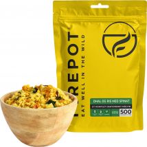 Firepot Dhal und Reis mit Spinat, gefriergetrocknete Nahrung, Reg