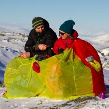 Helsport LY Vindsekk, Biwaksack, rot/gelb