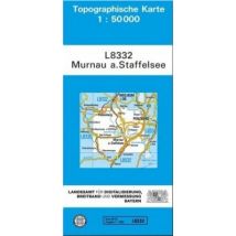 Topographische Karte Bayern Murnau a. Staffelsee