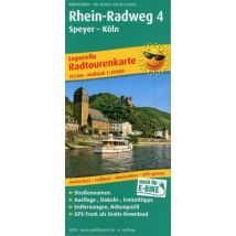 PublicPress Leporello Radtourenkarte Rhein-Radweg 4, Speyer - Köln
