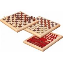 Philos 2803 - Schach-Dame-Set, Holzbox, 32x32x4cm