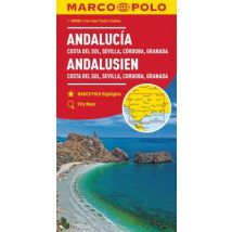 Andalusia, Costa Del Sol, Seville, Cordoba, Granada Marco Polo MapAndalousie - Costa del Sol, Séville, Cordoue, Grenade