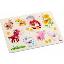 HABA 303183 - Greifpuzzle Oma Lenis Tiere, Puzzle,8 Teile
