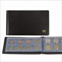 Das praktische Münz-Taschenalbum mit 10 Blättern und weichmacherfreien Innenstreifen für 80 Münzen bis 40 mm Durchmesser