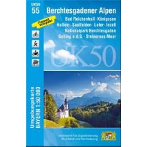 Topographische Karte Bayern Berchtesgadener Alpen