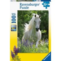 Ravensburger Kinderpuzzle - 12927 Weiße Stute - Pferde-Puzzle für Kinder ab 6 Jahren, mit 100 Teilen im XXL-Format