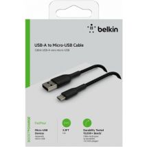 Belkin Micro-USB-Kabel ummantelt 1m schwarz CAB007bt1MBK