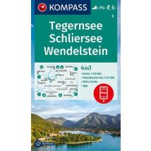 KOMPASS Wanderkarte 8 Tegernsee, Schliersee, Wendelstein 1:50.000