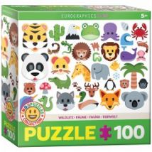 Eurographics 6100-5395 - Emojipuzzle-Wildtiere, Puzzle, 100 Teile
