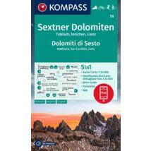 KOMPASS Wanderkarte 58 Sextner Dolomiten, Toblach, Innichen, Lienz / Dolomit di Sesto, Dobbiaco, San Candido, Lienz 1:50.000