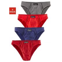 le jogger® Slip »Minislip«, (Packung, 4 St.), knappe Form, schöne Farben mit kontrastfarbenen Pipings