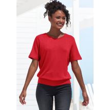 Vivance Kurzarmshirt »mit breitem Bund«, aus weichem Viskose-Feinstrick