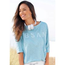 Elbsand Rundhals-Shirt »Iduna«, mit Logodruck, Baumwoll-Mix, lockere Passform
