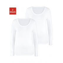 Vivance Langarmshirt »aus elastischer Baumwoll-Qualität«, (2er-Pack)
