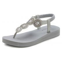 Venice Beach Zehensteg-Sandale, ultraleicht mit Glitzerdetails VEGAN