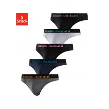 Bruno Banani String, (Packung, 5 St.), mit Streifen Logo Webbund