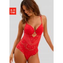 JETTE Body, aus floraler Spitze mit Push-up-Effekt, sexy Dessous, Reizwäsche