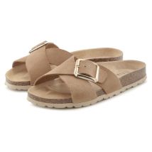 Elbsand Pantolette »Mule, Sandale, offener Schuh,«, aus hochwertigem Leder mit weichem Komfortkorkfussbett