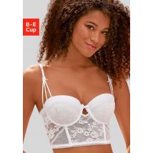 LASCANA Corsage, mit edler Spitze und feinem Glitzeraccessoire