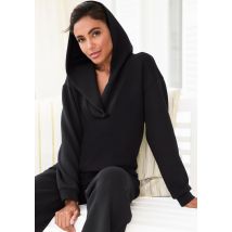 French Connection Hoodie, mit V-Ausschnitt und breitem Kragen, Loungewear