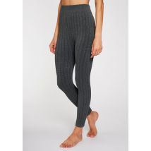 Lavana Strickstrumpfleggings, mit Zopfmuster und innen weich angeraut