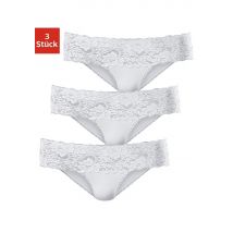Vivance Brasilslip, (3er-Pack), aus elastischer Baumwolle mit floraler Spitze