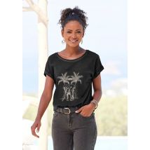Vivance T-Shirt »mit modischem Frontdruck«, aus weicher Baumwoll-Qualität