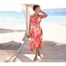 Beachtime Sommerkleid, mit Zipfelsaum und Schleife, Jerseykleid, asymmetrisches Rockteil