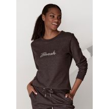Bench. Loungewear Sweatshirt, mit glänzender Logostickerei, Loungewear