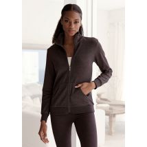 Bench. Loungewear Sweatjacke, mit glänzender Logostickerei am Stehkragen, Loungewear