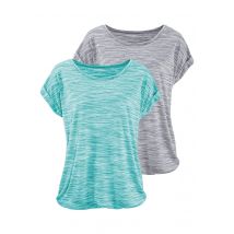 Beachtime Kurzarmshirt »mit Struktureffekt«, (2er-Pack), aus pflegeleichter Qualität