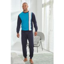 H.I.S Pyjama »Schlafanzug für Herren«, (2 tlg., 1 Stück), Schlafanzug mit breitem Streifen