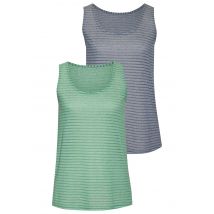 Vivance Trägertop »in Streifenoptik«, (2er-Pack), aus luftigem Jacquard-Strick