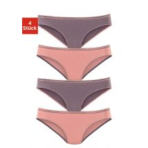 LASCANA Slip, (4er-Pack), aus elastischer Baumwoll-Qualität