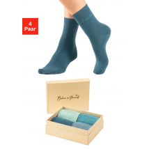 LASCANA Basicsocken, (Box, 4 Paar), in ansprechender Geschenkbox