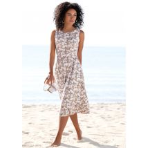 Beachtime Midikleid, mit Blumendruck, aus Jersey, A-Linien-Kleid