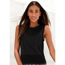 LASCANA ACTIVE Kurzarmshirt »Tropical«, mit breitem Rippeinsatz