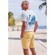John Devin T-Shirt, Kurzarmshirt mit modernem Rückenprint aus reiner Baumwolle
