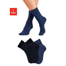 Lavana Umschlagsocken, (Packung, 3 Paar), fein gestrickt mit 53% Wolle
