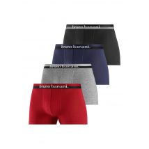Bruno Banani Boxer »Boxershorts für Herren«, (Packung, 4 St.), mit erhabenem Logo-Druck auf dem Bund