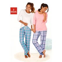 Arizona Pyjama, (4 tlg., 2 Stück), mit passenden Basicshirts