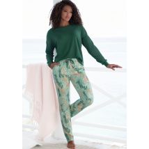 Vivance Dreams Pyjama, (2 tlg.), mit abstraktem Naturprint