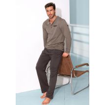 AUTHENTIC LE JOGGER Pyjama »Schlafanzug für Herren«, (2 tlg., 1 Stück), mit Knopfleiste