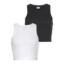 LASCANA Crop-Top, (2er-Pack), aus weicher Rippware, sommerliche Basic Tops