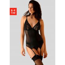 petite fleur goldfarben Set: Corsage, (2 tlg., mit String), mit Strapshaltern, sexy Dessous, Reizwäsche