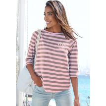 Elbsand 3/4-Arm-Shirt, mit Streifen, Rundhalsausschnitt, Jerseyshirt