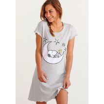 Peanuts Nachthemd, mit Snoopy-Print und Kräuselsäumen