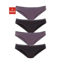 LASCANA Slip, (4er-Pack), aus elastischer Baumwoll-Qualität